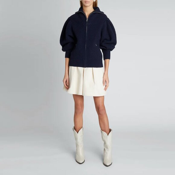 Isabel Marant "Abby" Zip-Front Cardigan in Navy, size 36 (like XS/S) - Picture 3 of 15